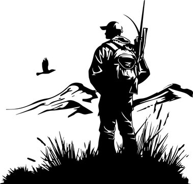 Hunter vector design, outdoor hunting 