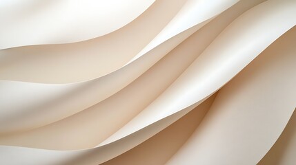 Abstract Beige Paper Curves Background Design