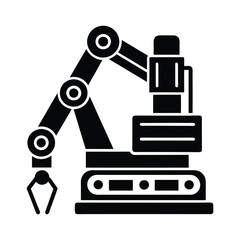Automated Bricklaying Machine Vector illustration