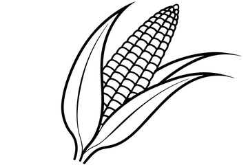 corn silhouette vector illustration black and white