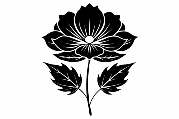 cosmos flower silhouette illustration
