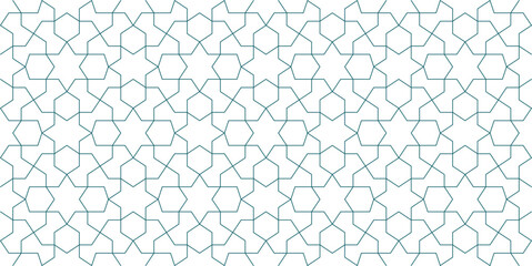 Islamic Seamless Geometric Pattern Background and Fabric