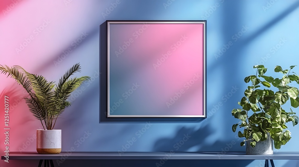 Aufkleber vibrant pastel color tones and minimalist decor elements create a cozy calming and harmonious atmosp