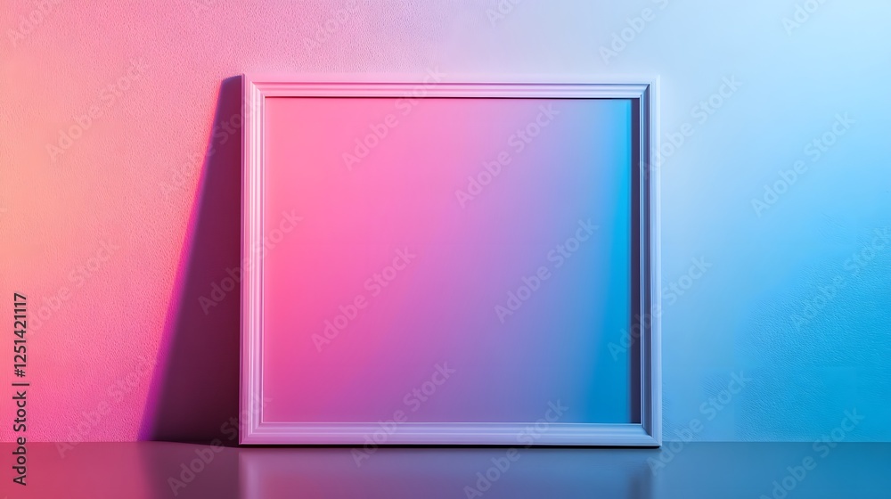 Aufkleber vibrant pastel gradient geometric frame backdrop with clean minimalist design for product photograph