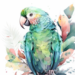 Obraz premium Parrot Bird Portrait Animal Painting Wildlife Outdoors Adventure