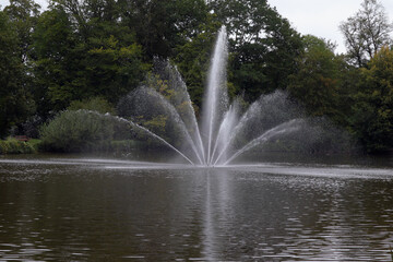 Park, Fontäne, Wasserspiele, Springbrunnen, See