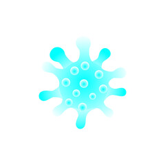 Virus icon vector illustration on white background.