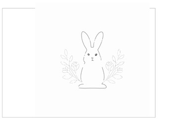 Fototapeta premium 可愛いうさぎのイラスト