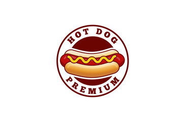 Creative Hot Dog logo vector. hot dog logo icon. 