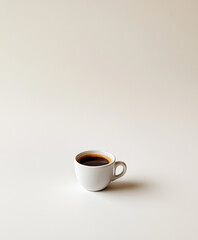 A steaming cup of coffee rests on a rustic wooden table