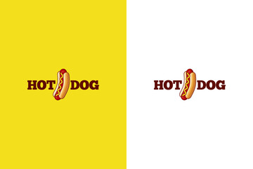 Creative Hot Dog logo vector. hot dog logo icon. 