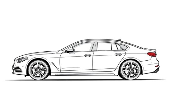 Vector illustration of a car isolated on white background