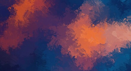 Obraz premium Abstract Swirl of Color: A captivating abstract backdrop, swirling with vibrant hues of blue, orange, and purple, evoking a sense of motion and energy.
