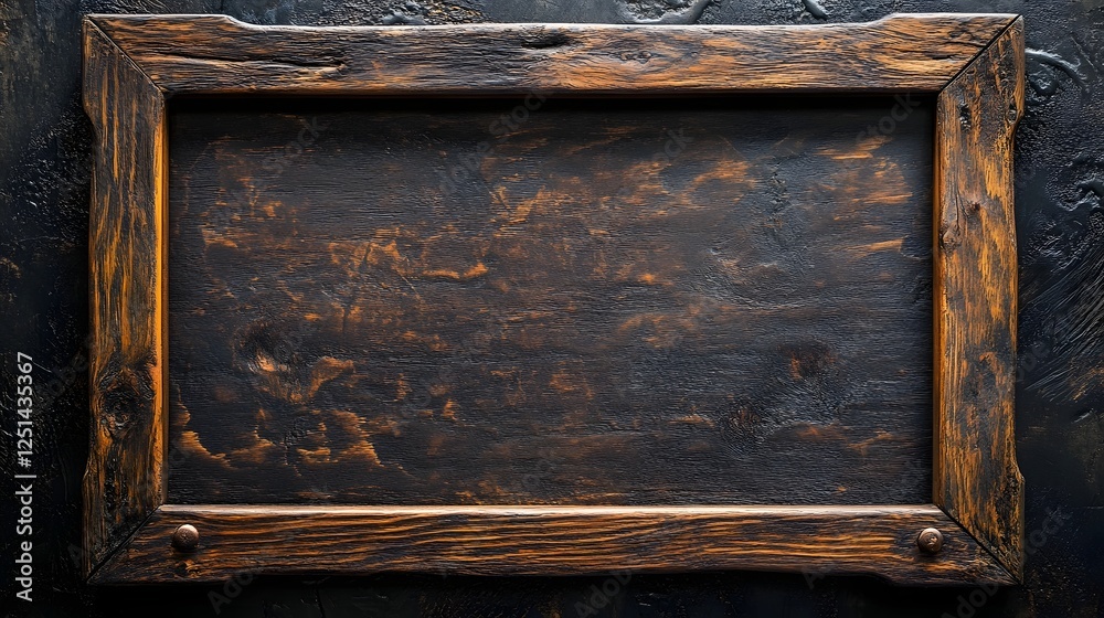 Poster vintage wooden frame textured background for rustic decor and design old distressed weathered wood p