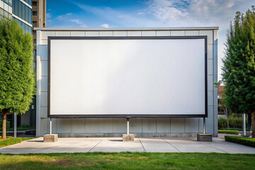 Blank billboard city advertising space
