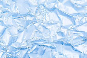 Obraz premium Crumpled light blue paper texture background.