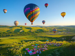 Fototapeta premium Hot Air Balloon Spectacle – Variant 1