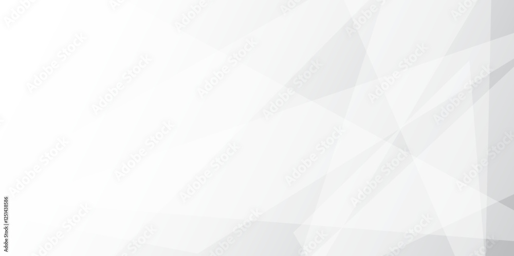 Poster Abstract white and grey background .Minimal geometric triangle background. Abstract white and grey on light silver background modern design used about technology or product presentation backdrop.	