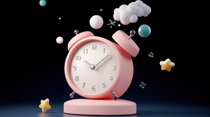 3D molecule, A high-fidelity conceptual design image of a molecular clock featuring atoms and advanced technology.