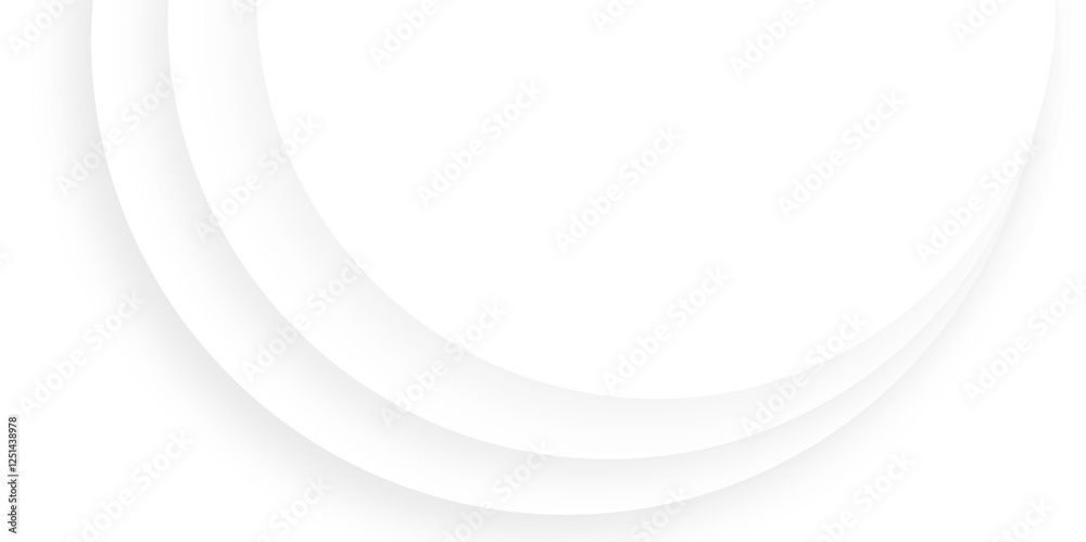 Poster Grey white abstract wave background geometry shine and layer element. modern design texture with curved layers and shadow. Curves lines use for banner, cover, poster, wallpaper, space for text.