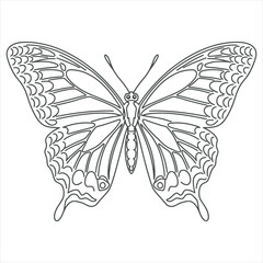Decorative Butterfly  Elegant Vector Art for Decorative Designs and Patterns