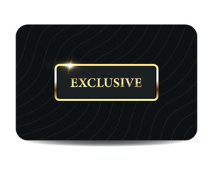 Luxury black card with gold VIP label, VIP certificates and tags with shiny gold wreath on black badges. Vector luxury illustration