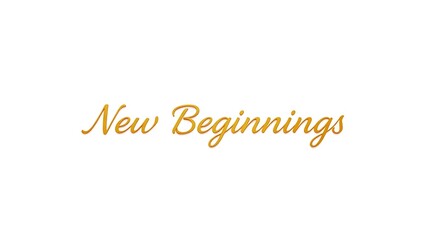 Text New Beginnings encouraging positive change and fresh starts