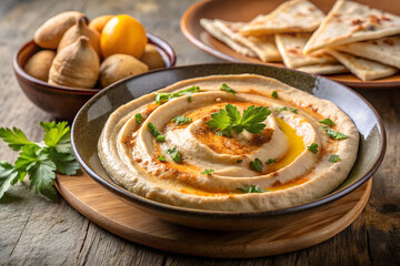 Hummus and Pita Image