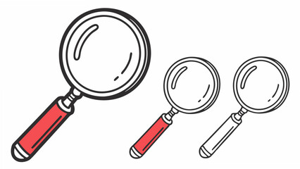 magnifying glass isolated on white