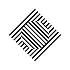 striped circle on background lines design abstract geometric pattern vector illustration