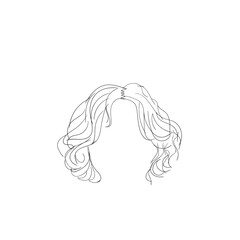 continuous line drawing short hairstyles