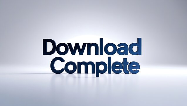 Download complete notification on a simple background