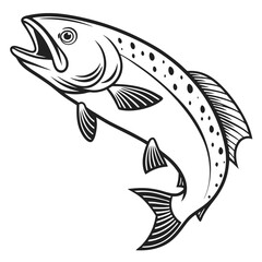 Fototapeta premium sihouettes fish icon for logo design or other arts and design