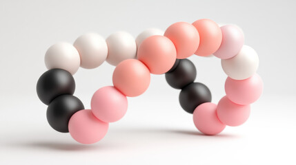 3D molecule, A colorful and soft digital artwork representing essential themes, high fidelity version 2, suitable for various projects.