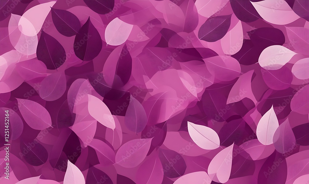Poster seamless floral pattern featuring abstract leaves, ideal for design projects or backgrounds.