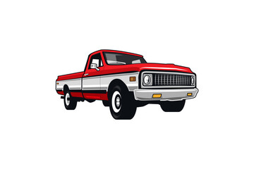 70s classic truck logo, classic truck service logo icon vector illustration. © Md. Latif Mamun