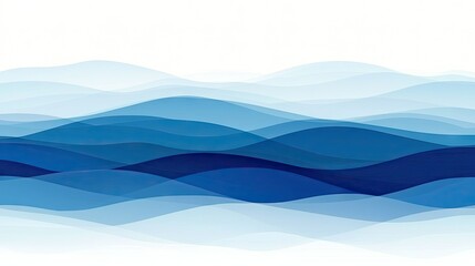 Abstract blue wavy mountains background graphic design