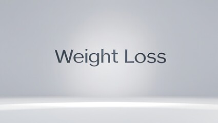 Obraz premium Weight loss focus with clear text on a simple backdrop