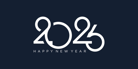 2026 Happy New Year design vector. trendy unique new year 2026 logo design template