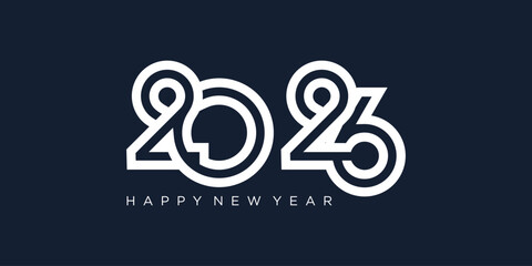 2026 Happy New Year design vector. trendy unique new year 2026 logo design template