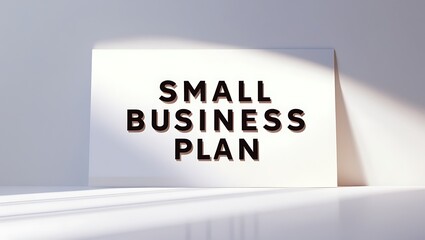 Planning for success with a small business plan document on a clean surface