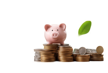draw baby success concept pig hold wealth growing nature coin saving chart finance currency background hand coins save banking investment piggy stack graph financial business growth cash money bank