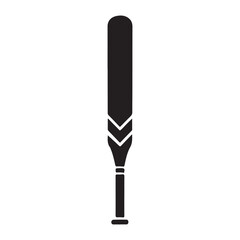 Silhouette Baseball Bat Vector Illustration Sporting Equipment Simple Design