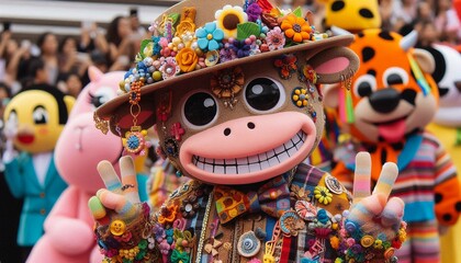 fantastic Portrait of  people with colorful style.