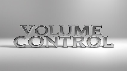 Metallic volume control sign highlighting sound levels and adjustments in audio settings