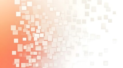 Fototapeta premium Abstract Background With Orange And White Squares