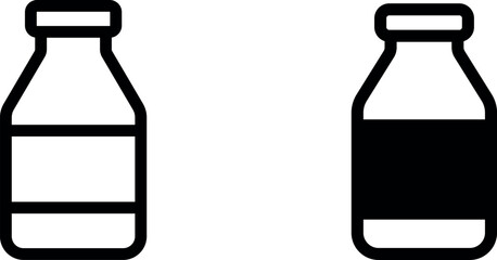 Milk Bottle – Vector Icon Set