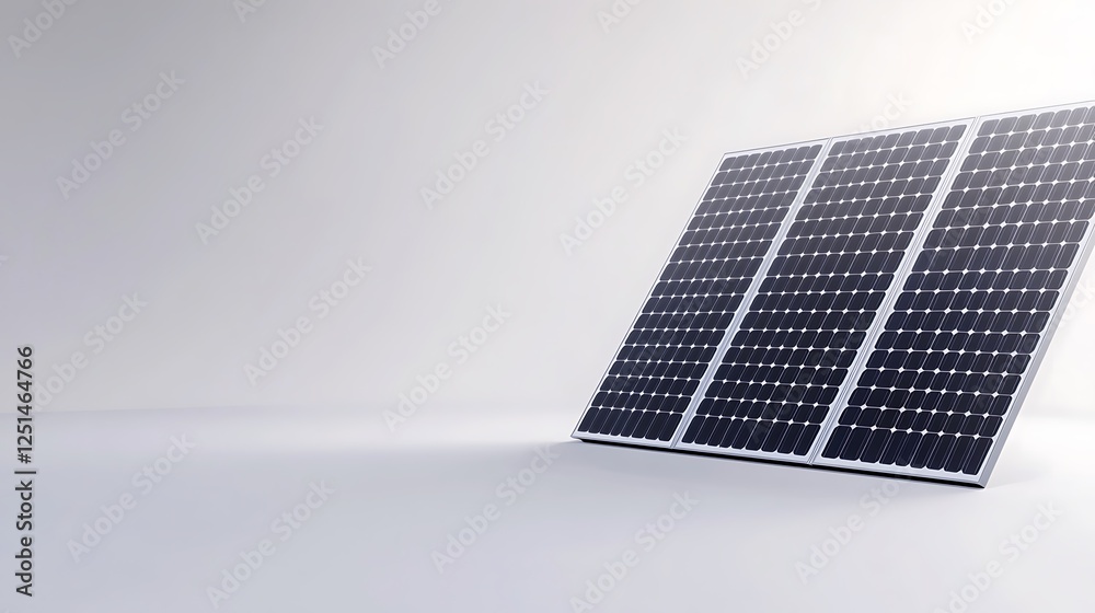 Aufkleber A modern solar panel stands upright, showcasing its sleek design and functionality in a clean, appealing setting.