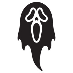 Spooky Ghost Silhouette Vector Illustration for Halloween Projects