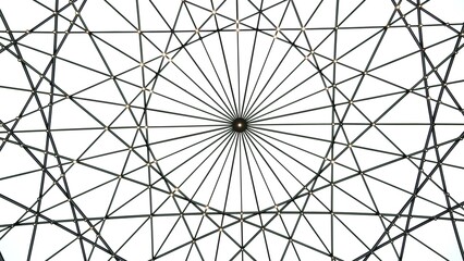 Lighting system on glass ceiling.